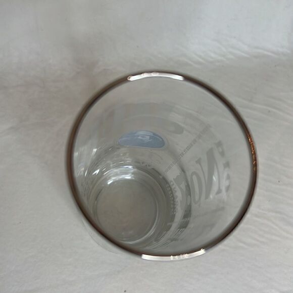 Jack Daniel’s Glass 10 Oz 6 1/4 Tall 2 1/4 In Round Silver Rim Tennessee Whiskey - Picture 3 of 8